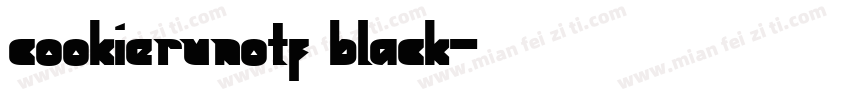 cookierunotf black字体转换